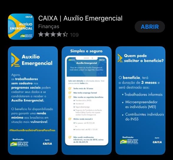 Aplicativo “Caixa | Auxílio Emergencial” – Foto: ND/Reprodução