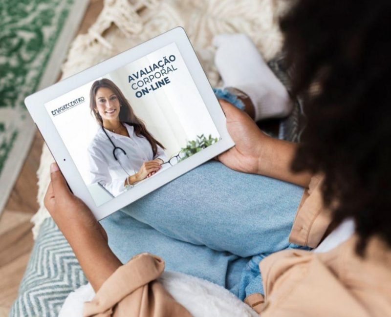 Por meio de chamadas de v&iacute;deo, profissionais da Emagrecentro Palho&ccedil;a atendem seus clientes – Foto: Divulga&ccedil;&atilde;o