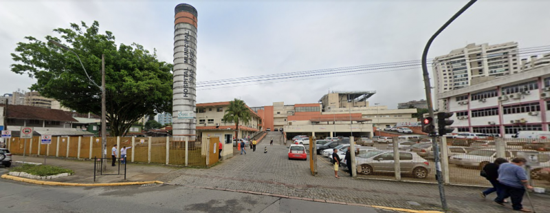 Pacientes est&atilde;o internados no Hospital S&atilde;o Jos&eacute;, em Joinville – Foto: Reprodu&ccedil;&atilde;o/Google Maps
