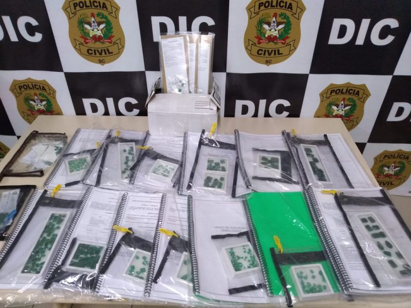 Carregamento de esmeraldas e turmalinas foi apreendido – Foto: PC/Divulga&ccedil;&atilde;o/ND