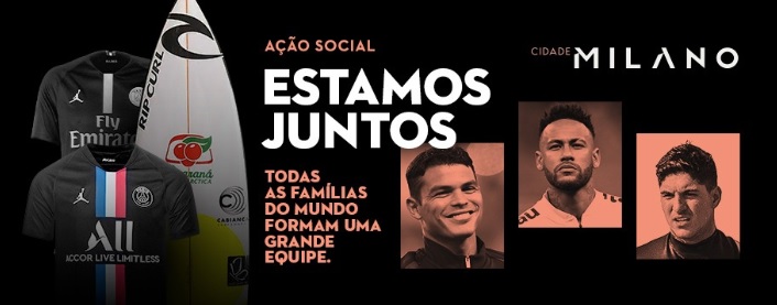 Thiago Silva, Neymar e Medina juntos em ação social para beneficiar comunidades vulneráveis da Grande Florianópolis &#8211; Foto: Divulgação/ND