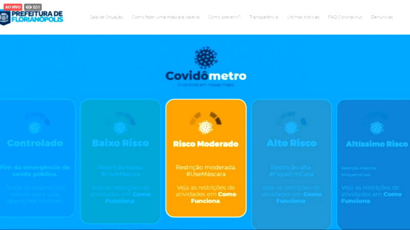 Dados foram vazados no Covidômetro de Florianópolis