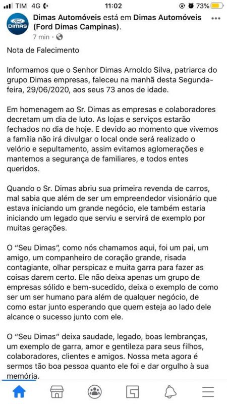 Comunicado oficial – Foto: 25FB3133-05C4-4326-8F00-196869D38AA4
