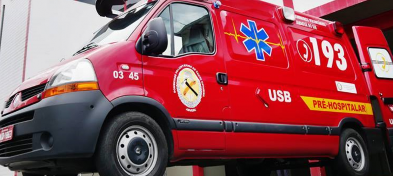 Bombeiros Voluntários de Jaraguá do Sul atenderam acidente inusitado na manhã desta quarta-feira (15) – Foto: Divulgação/ND