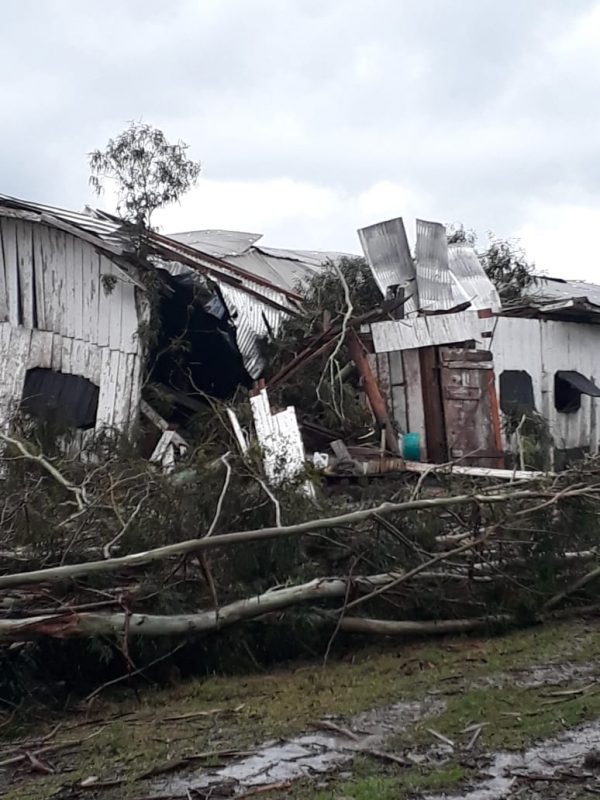 Defesa Civil avalia se foi mesmo um tornado ou micro explosão que atingiu a região &#8211; Foto: Divulgação/ND