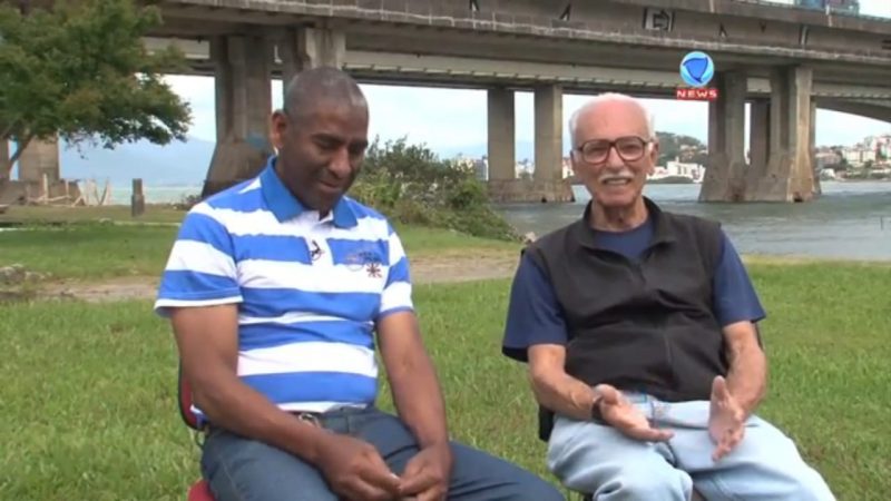 Toninho e o saudoso ex-presidente Sady Cayres Berber em mat&eacute;ria da Record News/NDTV em 1996 – Foto: Reprodu&ccedil;&atilde;o/Record News/1996