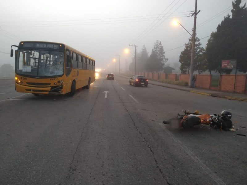Acidente na rodovia em S&atilde;o Bento do Sul deixa v&iacute;tima grave – Foto: Divulga&ccedil;&atilde;o/PRF