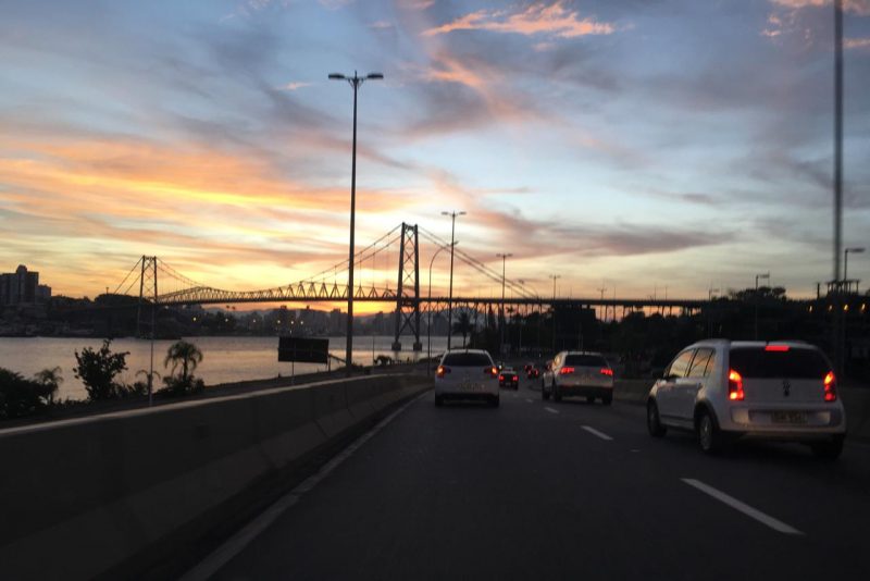 Florian&oacute;polis em mais um fim de tarde – Foto: Marcos Jord&atilde;o/ND