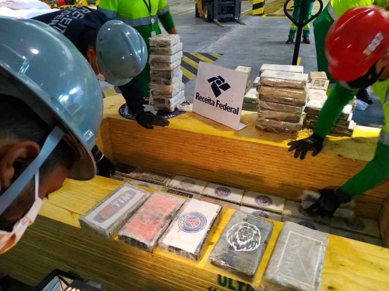 Esta foi a quinta apreens&atilde;o de drogas no Porto de Itapo&aacute; neste ano – Foto: Receita Federal/Divulga&ccedil;&atilde;o