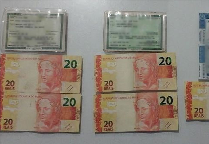 Alerta: C&eacute;dulas falsas foram usadas para pagar conta e motorista de aplicativo- Foto: PM/Divulga&ccedil;&atilde;o ND