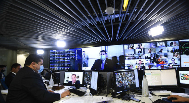 Sess&atilde;o virtual do plen&aacute;rio do Senado – Foto: Marcos Oliveira/Ag&ecirc;ncia Senado