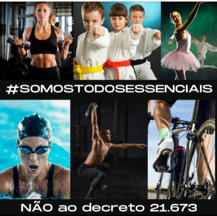 Movimento #somostodosessenciais pede funcionamento das academias – Foto: Divulgação/ND