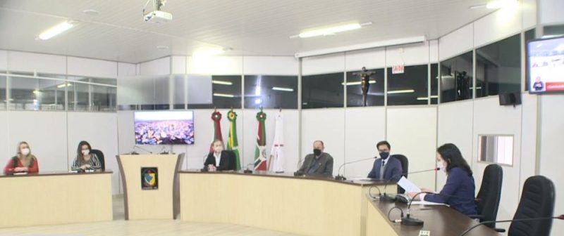 Munic&iacute;pio de Xanxer&ecirc; atualizou dados em coletiva de imprensa nesta segunda – Foto: Solange Oro/Ascom/ND