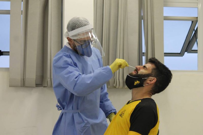 Crici&uacute;ma faz nova testagem para Covid-19 e avisa: “Priorizar sa&uacute;de dos atletas” – Foto: Celso da Luz/Crici&uacute;ma/ND