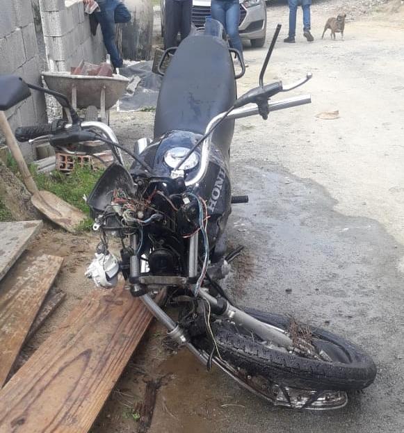 Jovem de 20 anos perdeu a vida em acidente na SC-414, em Navegantes – Foto: PMRv/Divulga&ccedil;&atilde;o