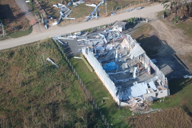 Garuva foi uma das cidades mais atingidas pelo ciclone – Foto: Divulga&ccedil;&atilde;o/ND