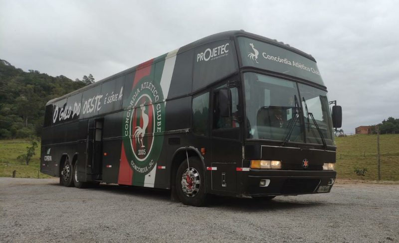 Delega&ccedil;&atilde;o retorna para Conc&oacute;rdia sem realizar partida contra o Tubar&atilde;o – Foto: Divulga&ccedil;&atilde;o/Conc&oacute;rdia/ND