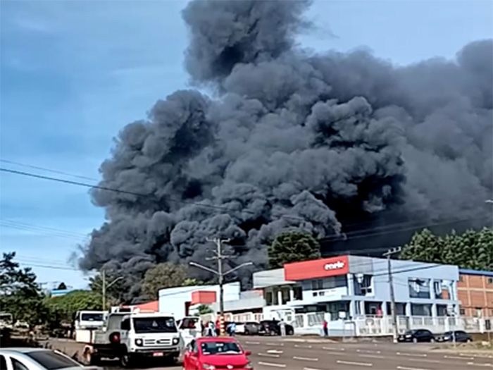 Fuma&ccedil;a foi vista de outros munic&iacute;pios – Foto: Reprodu&ccedil;&atilde;o/ND