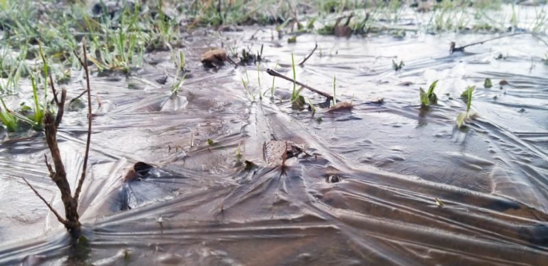 Rio congelado em São Joaquim na manhã desta quinta – Foto: Wagner Urbano/Divulgação/ND