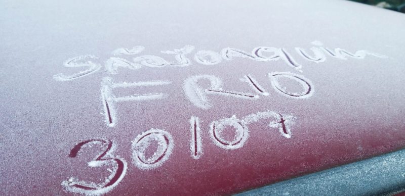 Registro do frio na Serra catarinense na manhã desta quinta-feira – Foto: Wagner Urbano/Divulgação/ND