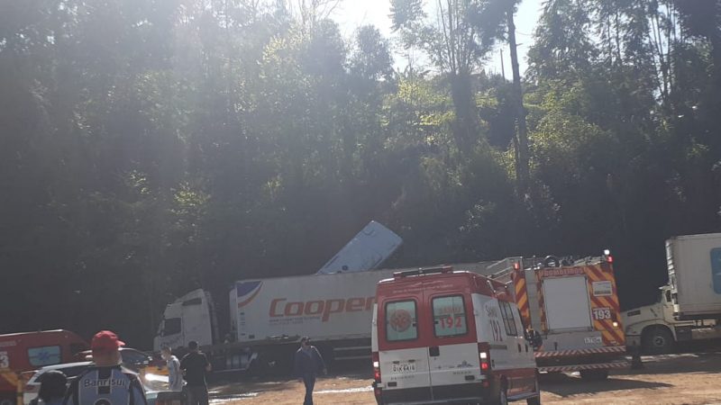 Acidente em Seara – Foto: Cleiton Kaminski/ND