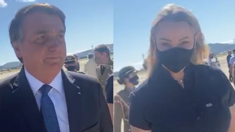 O presidente Jair Bolsonaro encontrou a governadora Daniela Reinehr na manh&atilde; desta sexta-feira (6) – Foto: Reprodu&ccedil;&atilde;o/Redes Sociais