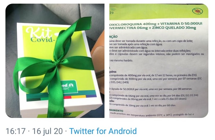 Entrega do kit ganhou repercuss&atilde;o na internet nesta quinta-feira (16) – Foto: Reprodu&ccedil;&atilde;o/Redes Sociais/ND