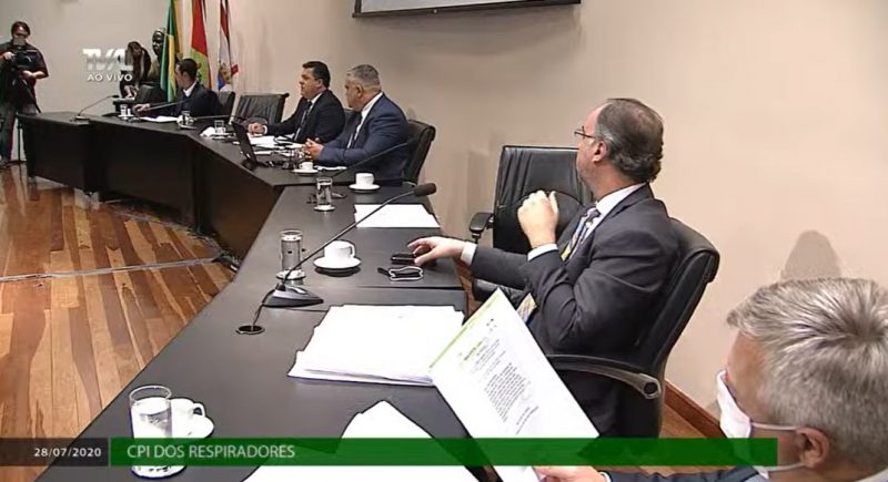 CPI dos Respiradores encerrou fase presencial nesta ter&ccedil;a-feira. Reprodu&ccedil;&atilde;o TVAL/ND – Foto: cpi 277