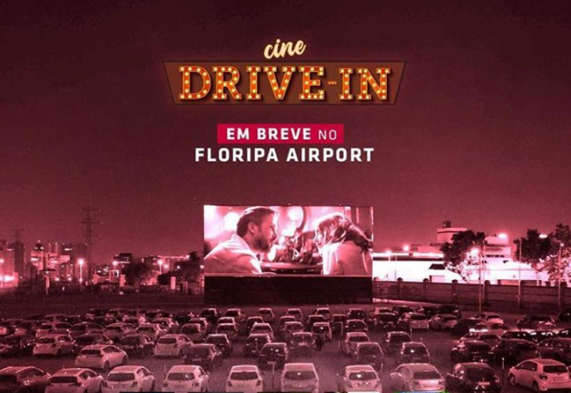 Cinema drive-in abrir&aacute; no Aeroporto de Florian&oacute;polis – Foto: Cinesystem/Divulga&ccedil;&atilde;o