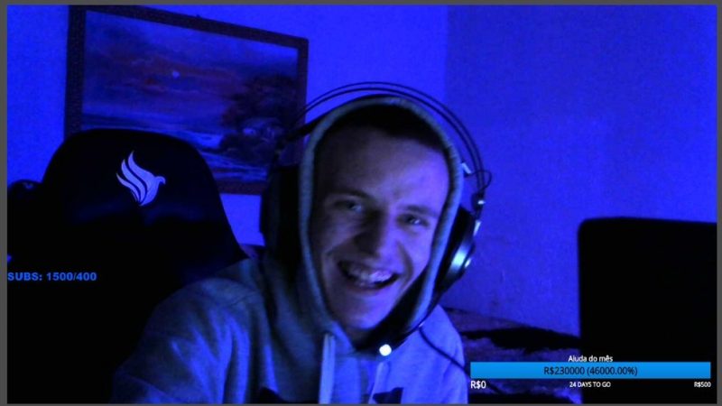 O streamer ganhou R$ 900 mil por meio de uma doação anônima – Foto: Reprodução/Twitch TV