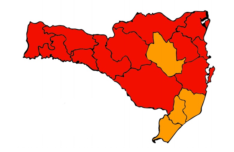 Santa Catarina tem 12 regi&otilde;es em n&iacute;vel grav&iacute;ssimo conforme novo mapa de risco – Foto: SES/Divulga&ccedil;&atilde;o/ND