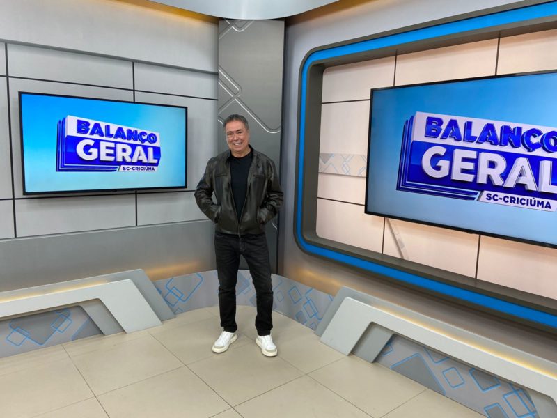 Ney Lopes no estúdio do Balanço Geral