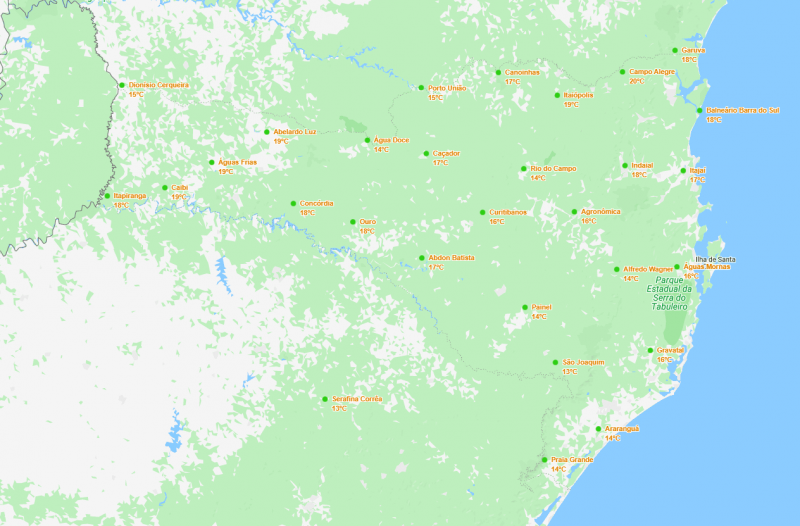 Semana inicia com nevoeiro e chance de chuva no Oeste de SC – Foto: Epagri/Ciram