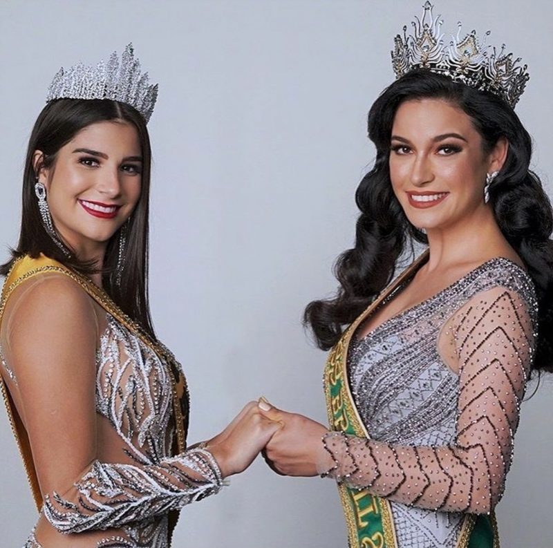 Júlia Horta, miss Brasil Universo 2019 (à esq.), e Julia Gama, miss Brasil Universo 2020 – Foto: Divulgação/ND