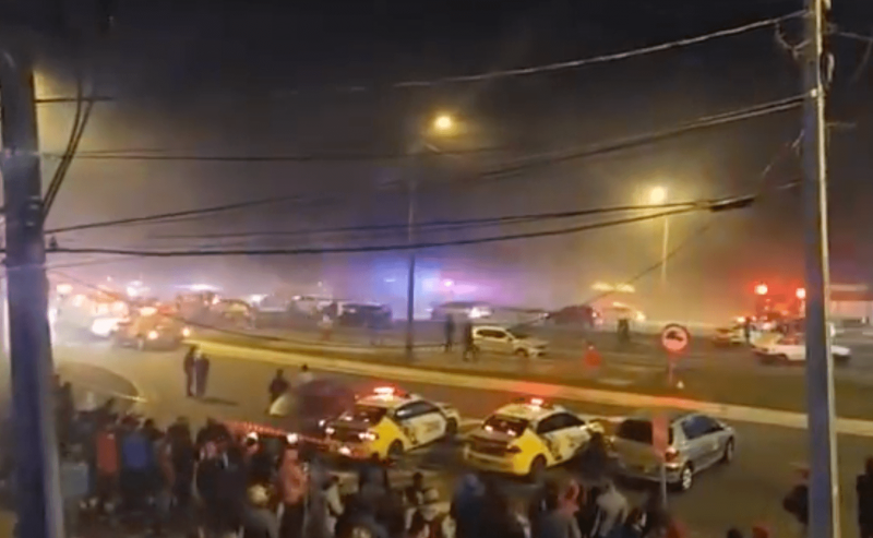 Acidente grave em S&atilde;o Jos&eacute; dos Pinhais – Reprodu&ccedil;&atilde;o – Foto: S&atilde;o Jose dos Pinhais