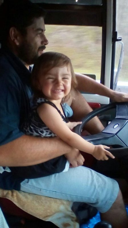 Volnei Bertolini e sua filha Isabela de 4 anos – Foto: Arquivo pessoal