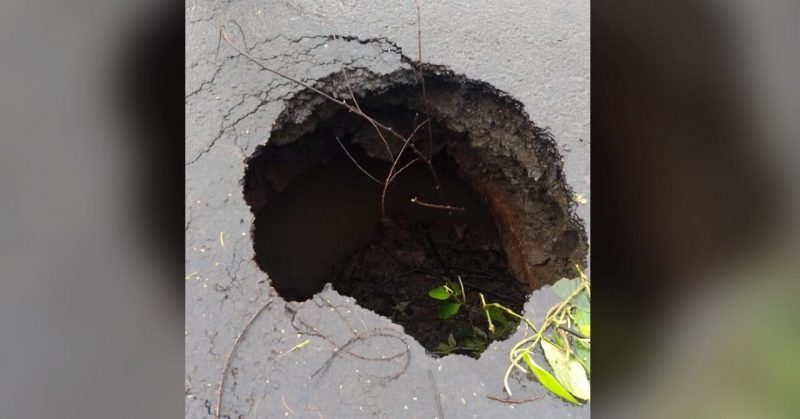 Pista em dire&ccedil;&atilde;o ao Elevado est&aacute; bloqueada – Foto: Prefeitura de Chapec&oacute;/ND