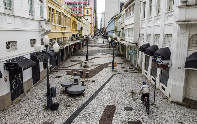 Florianópolis com o centro vazio em agosto de 2020 – Foto: Anderson Coelho/Arquivo/ND