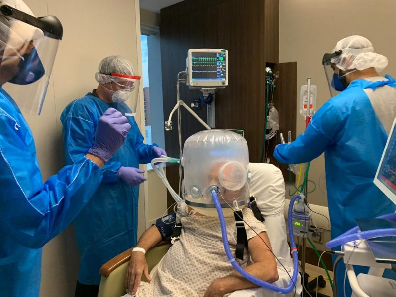 Equipamento vem sendo usado no tratamento de pacientes com Covid-19 – Foto: Empresa de Tecnologia/Divulga&ccedil;&atilde;o