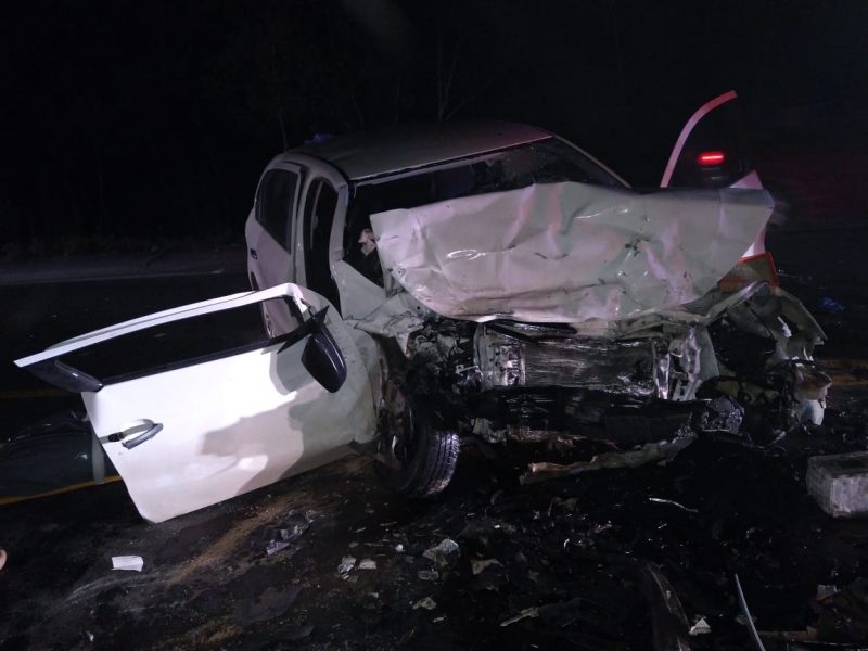 Acidente aconteceu na SC-416, entre Itapo&aacute; e Garuva – Foto: PMRv/Divulga&ccedil;&atilde;o