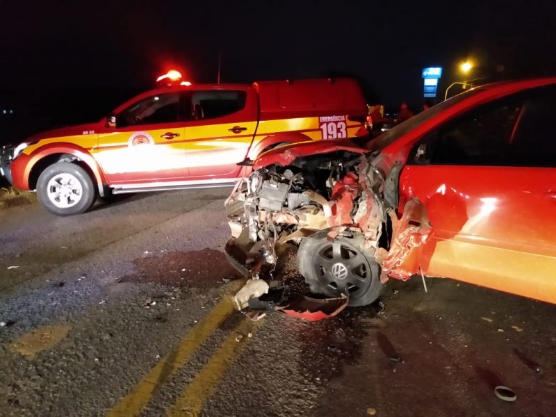 Dois acidentes em sequ&ecirc;ncia em Blumenau – Foto: Corpo de Bombeiros