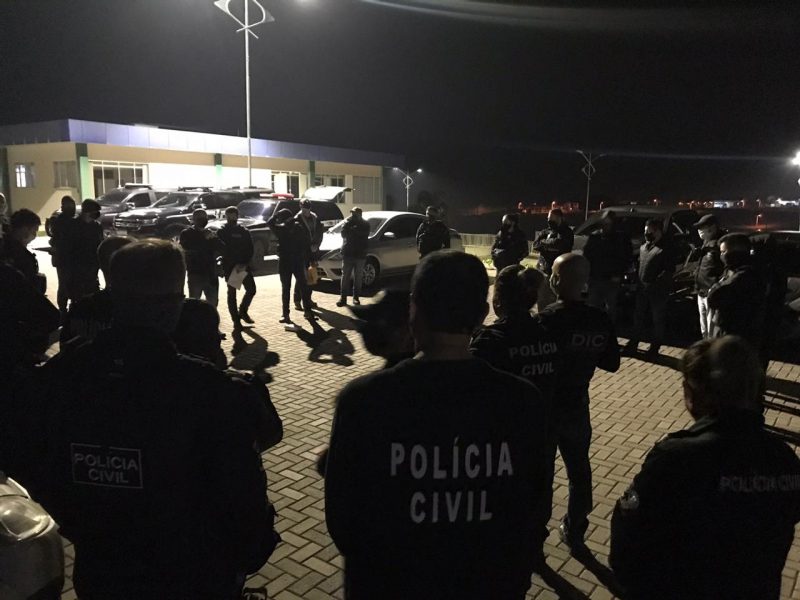 Opera&ccedil;&atilde;o acontece em cinco munic&iacute;pios de SC – Foto: Pol&iacute;cia Civil/ND