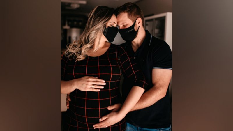 Gestante de Xaxim, Oeste catarinense, com 29 semanas de gesta&ccedil;&atilde;o, supera Covid-19 – Foto: Arquivo Pessoal/Divulga&ccedil;&atilde;o