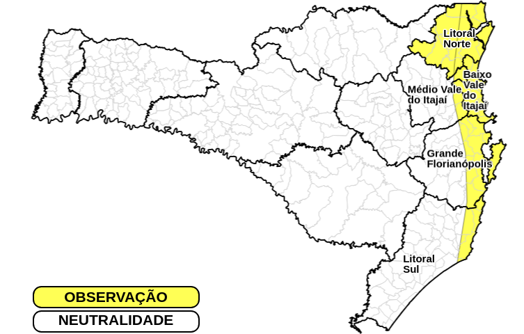 Alerta de rajadas de vento no Litoral do Estado – Foto: Defesa Civil/Reprodu&ccedil;&atilde;o