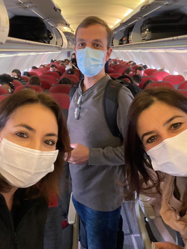 Tres m&eacute;dicos de SC viajando a Brasilia – Foto: medicos de sc