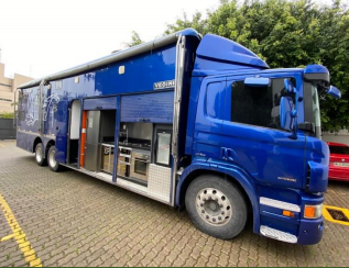 Motorhome utilizado em rodeios e feiras de exposi&ccedil;&atilde;o – Foto: Pol&iacute;cia Federal de Itaja&iacute;