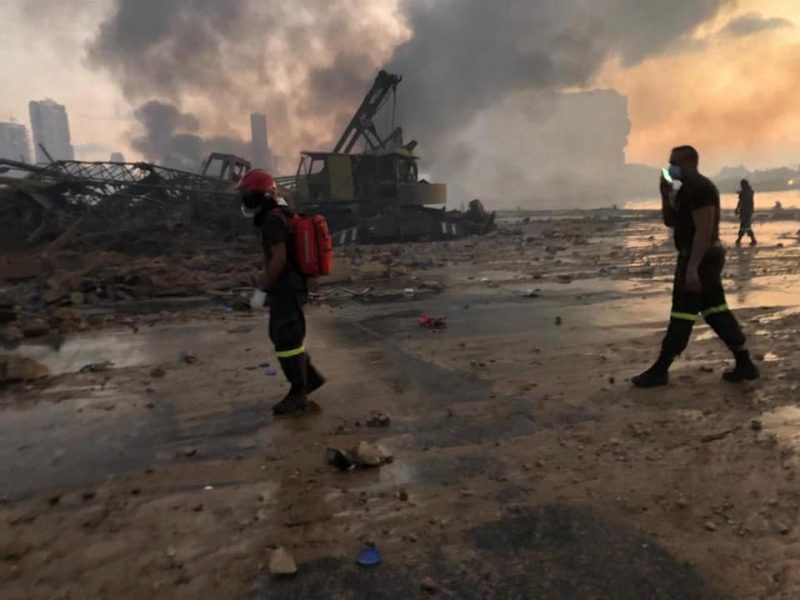 Brasileira está entre as vítimas de explosão em porto no Líbano – Foto: Reprodução/Civil Defense/Fotos Públicas/ND
