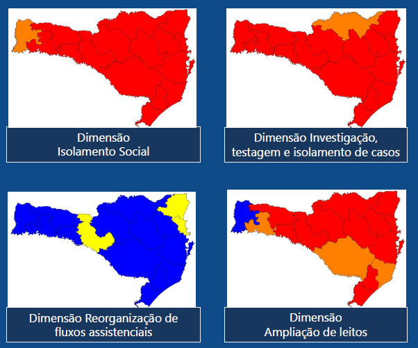 Mapeamento de indicadores por região &#8211; Foto: Divulgação/Governo do Estado de Santa Catarina