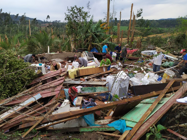 Ciclone extratropical tem ventos com for&ccedil;a para causar danos estruturais em constru&ccedil;&otilde;es &nbsp;– Foto: Reprodu&ccedil;&atilde;o/Epagri/ND