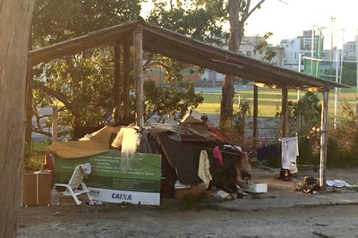 IMA/Divulga&ccedil;&atilde;o – Foto: Ocupa&ccedil;&atilde;o clandestina na obra da rua Deputado Antonio Edu Vieira